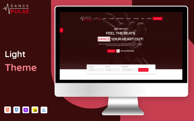 Dance Pulse – egyoldalas reszponzív webhelysablon
