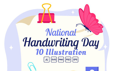 10 National Handwriting Day Illustration