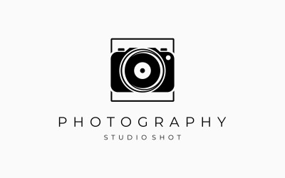 Logo della silhouette della macchina fotografica fotografica