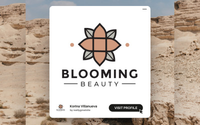 Logotipo Floral Blooming Beauty – Perfeito para marcas de beleza e bem-estar