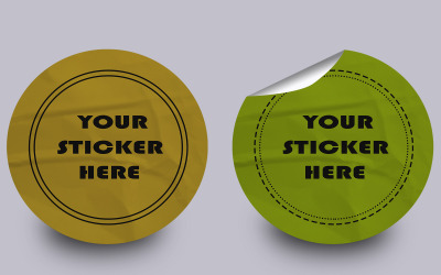 Sticker Mockup Template Design 41