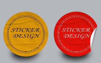 Sticker Mockup Template Design 43