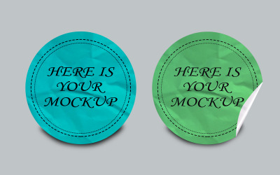 Sticker Mockup Template Design 48