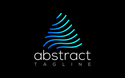 Design del logo della tecnologia della lettera A astratta elegante e creativa