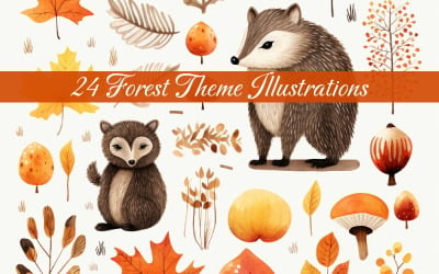 Kreativní Les Téma Ilustrace Ai Obrázek