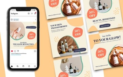 Modello di post Instagram per la vendita di prodotti di bellezza