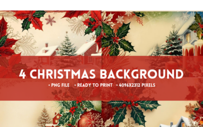 4 Landscape Christmas Background