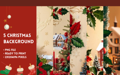 5 Vintage Christmas Background