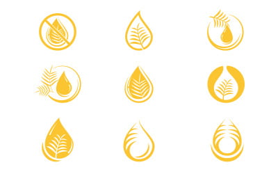 Olja palmträd industri business ikon logotyp mall illustration