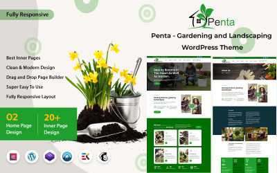 Penta - Téma WordPress Zahradnictví a krajinářství