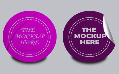 Sticker Mockup Template Design 52