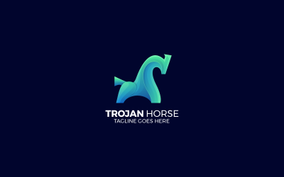 Trojan Horse Gradient Colorful Logo