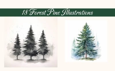 Waldkieferillustration Ai-Bild