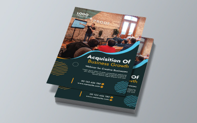 Maak een overzicht voor een bedrijfsflyer en poster voor een webinar