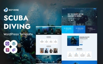 Deep Diving - Škola potápění a dobrodružné výlety Téma WordPress Elementor