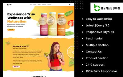 Kavo – egyetlen termék, többcélú Shopify téma