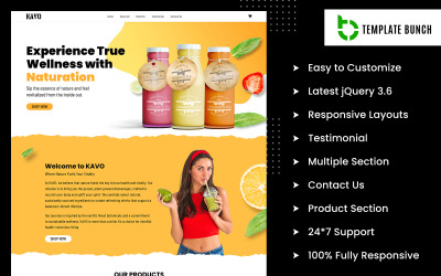 Kavo - Pojedynczy produkt, uniwersalny motyw Shopify