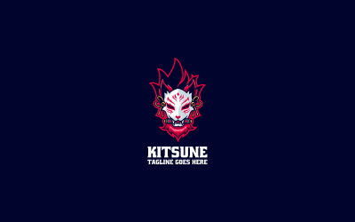 Kitsune Eenvoudig Mascotte Logo 54