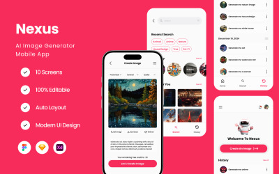 Nexus - мобільний додаток для генератора зображень AI