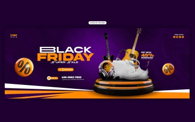 Black Friday Social Media Post Banner Mall