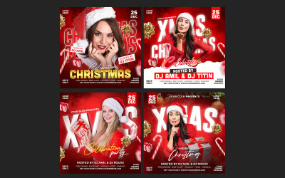 Christmas Day Social Media Template Set