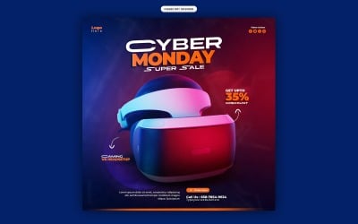 Cyber Monday Social Media Template Post
