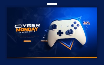 Cyber Monday Web Banner Social Media Template