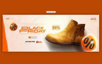 Modèle de couverture de publication sur les réseaux sociaux pour le Black Friday