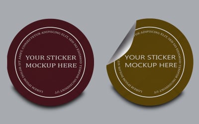 Sticker Mockup Template Design 56