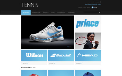 Modello ZenCart per accessori da tennis