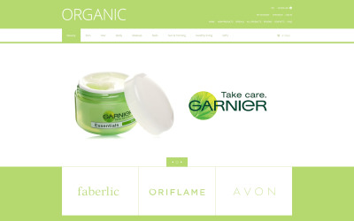 Modelo ZenCart para cosméticos orgânicos