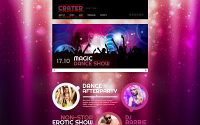Plantilla de sitio web adaptable para clubes nocturnos
