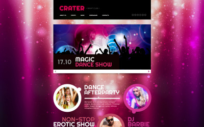 Responsive Website-Vorlage für Nachtclubs