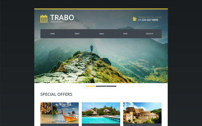 Responsive Website Vorlage für Reisebüro #47338