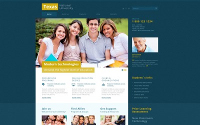 Responsywny szablon Joomla Modern and Fancy University Joomla Template #47344