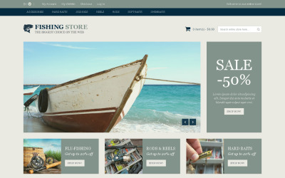 Responzivní Magento motiv "Fishing Accessories" #47327
