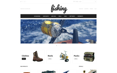 Reszponzív Fishing Sport Magento sablon 47320