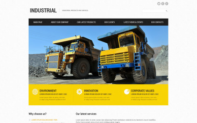 Tema Joomla Responsive #47364 "Industrial Responsive Joomla Template"