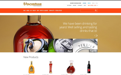 Template Magento Responsive #47326 "Alcohol for Your Party"