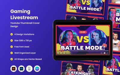 Gaming Livestream YouTube Thumbnail