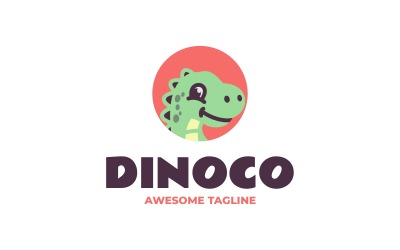 Logotipo de mascota simple de Dinoco 45