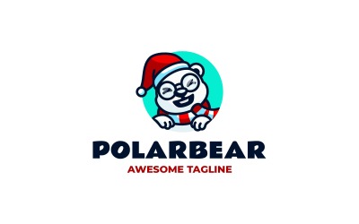 Logotipo de mascota simple de oso polar n.° 25