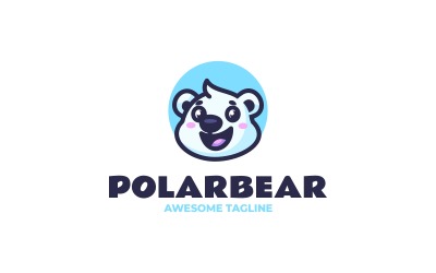 Polar Bear Simple Mascot Logo 45