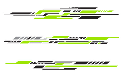 Adesivi per auto con strisce sportive Decalcomanie da corsa per messa a punto. Design wrap per vettori auto V3