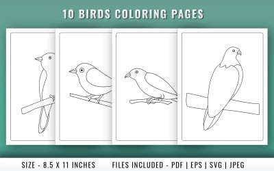 10 pages de coloriage d&amp;#39;oiseaux pour enfants