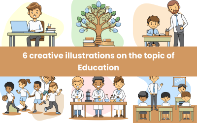 Illustrations on the topic of education
