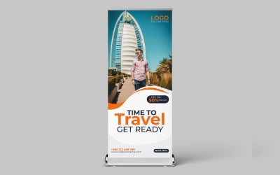Modello rollup per banner di viaggio e tour
