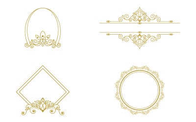 Plantilla de diseño de ilustración de logotipo de icono de tiara dorada elegante vintage V.5