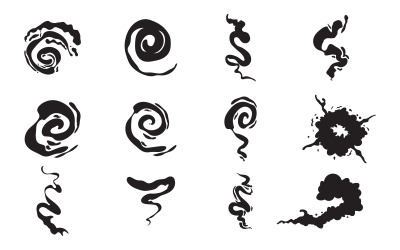 Vapor cloud smoke Quickly set illustrations for special effects templates