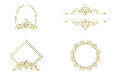 Vintage Elegant Gold Tiara icon logo Illustration design template V.5